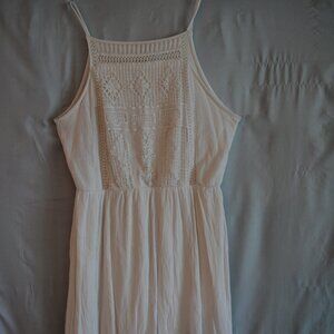 Summer Boho Chic Ivory Cream sleeveless Dress